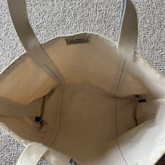 L.L. Bean Boat and Tote Bag Medium Blue – Classic Canvas Tote for Beach, Summer - Picture 3 of 6